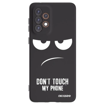 Picasee Μαύρη θήκη σιλικόνης για Samsung Galaxy A33 5G A336 - Don't Touch My Phone