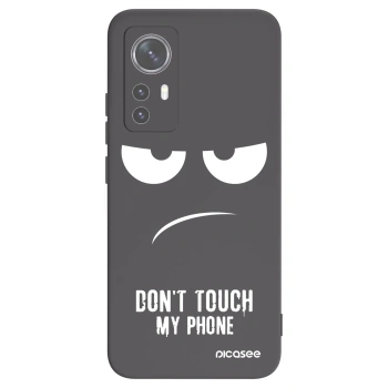Picasee Μαύρη θήκη σιλικόνης για Xiaomi 12X - Don't Touch My Phone
