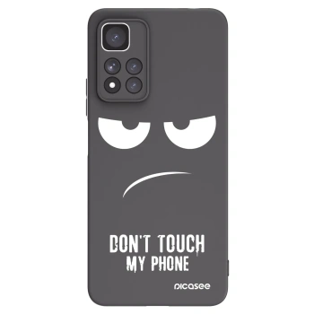 Picasee Μαύρη θήκη σιλικόνης για Xiaomi Redmi Note 11 Pro+ 5G - Don't Touch My Phone