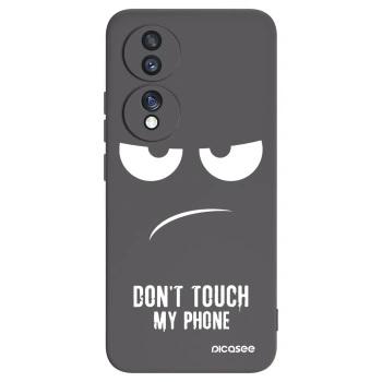 Picasee Μαύρη θήκη σιλικόνης για Honor 70 - Don't Touch My Phone