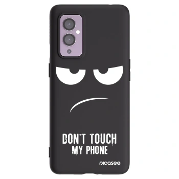 Picasee Μαύρη θήκη σιλικόνης για OnePlus 9 - Don't Touch My Phone
