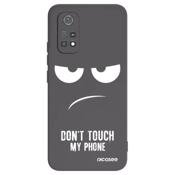 Picasee Μαύρη θήκη σιλικόνης για Xiaomi Poco M4 Pro - Don't Touch My Phone