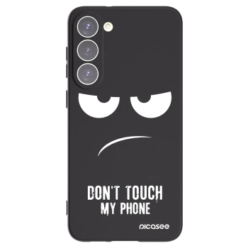 Picasee Μαύρη θήκη σιλικόνης για Samsung Galaxy S23+ 5G - Don't Touch My Phone