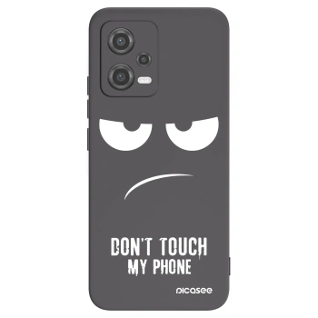 Picasee Μαύρη θήκη σιλικόνης για Xiaomi Poco X5 - Don't Touch My Phone