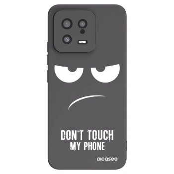 Picasee Μαύρη θήκη σιλικόνης για Xiaomi 13 - Don't Touch My Phone