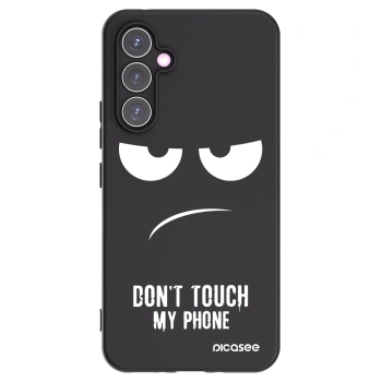 Picasee Μαύρη θήκη σιλικόνης για Samsung Galaxy A54 5G A546B - Don't Touch My Phone