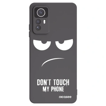 Picasee Μαύρη θήκη σιλικόνης για Xiaomi Redmi Note 12S - Don't Touch My Phone