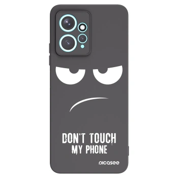 Picasee Μαύρη θήκη σιλικόνης για Xiaomi Redmi Note 12 4G - Don't Touch My Phone