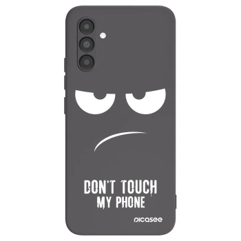 Picasee Μαύρη θήκη σιλικόνης για Samsung Galaxy A04s A047F - Don't Touch My Phone
