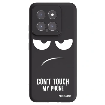 Picasee Μαύρη θήκη σιλικόνης για Xiaomi 14 - Don't Touch My Phone