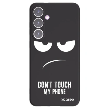 Picasee Μαύρη θήκη σιλικόνης για Samsung Galaxy S24+ S926B 5G - Don't Touch My Phone