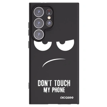 Picasee Μαύρη θήκη σιλικόνης για Samsung Galaxy S24 Ultra S928B 5G - Don't Touch My Phone