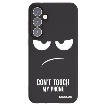 Picasee Μαύρη θήκη σιλικόνης για Samsung Galaxy S23 FE S711B - Don't Touch My Phone