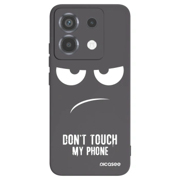 Picasee Μαύρη θήκη σιλικόνης για Xiaomi Poco X6 - Don't Touch My Phone