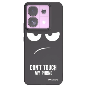 Picasee Μαύρη θήκη σιλικόνης για Xiaomi Redmi Note 13 Pro 5G - Don't Touch My Phone