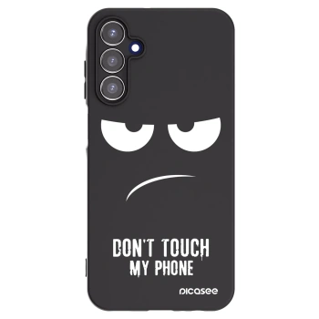 Picasee Μαύρη θήκη σιλικόνης για Samsung Galaxy A15 A155F 4G - Don't Touch My Phone