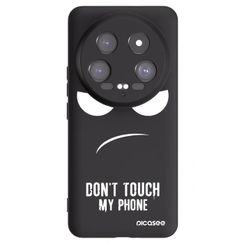Picasee Μαύρη θήκη σιλικόνης για Xiaomi 14 Ultra - Don't Touch My Phone