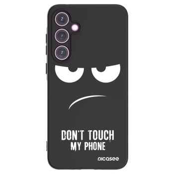 Picasee Μαύρη θήκη σιλικόνης για Samsung Galaxy A35 5G A356B - Don't Touch My Phone
