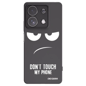Picasee Μαύρη θήκη σιλικόνης για Xiaomi Redmi Note 13 Pro 4G - Don't Touch My Phone
