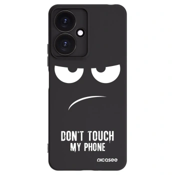 Picasee Μαύρη θήκη σιλικόνης για Xiaomi Redmi 13C 5G - Don't Touch My Phone