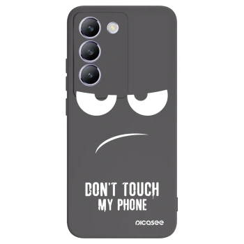 Picasee Μαύρη θήκη σιλικόνης για Vivo V40 SE 5G - Don't Touch My Phone