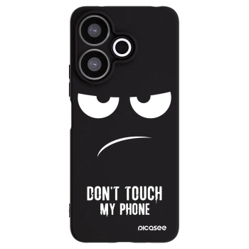 Picasee Μαύρη θήκη σιλικόνης για Xiaomi Redmi 13 4G - Don't Touch My Phone