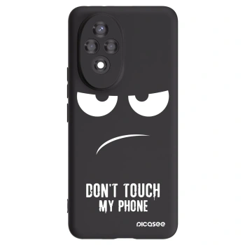 Picasee Μαύρη θήκη σιλικόνης για Honor 200 5G - Don't Touch My Phone