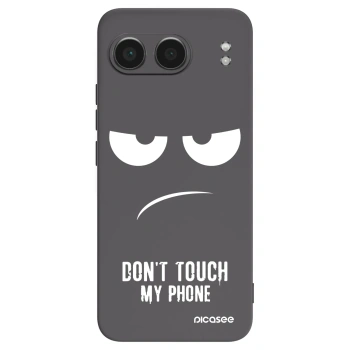 Picasee Μαύρη θήκη σιλικόνης για OnePlus Nord 4 - Don't Touch My Phone