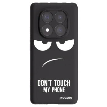 Picasee Μαύρη θήκη σιλικόνης για Xiaomi Redmi Note 14 Pro+ 5G - Don't Touch My Phone