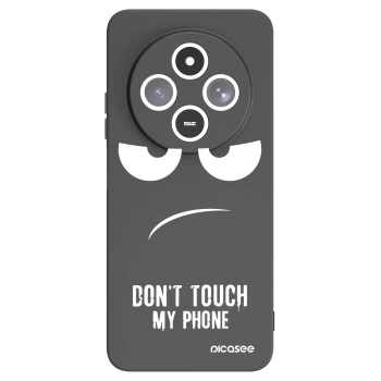 Picasee Μαύρη θήκη σιλικόνης για Xiaomi Redmi 14C - Don't Touch My Phone