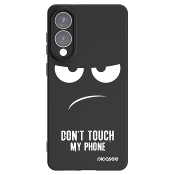Picasee Μαύρη θήκη σιλικόνης για Samsung Galaxy S25 Edge 5G - Don't Touch My Phone