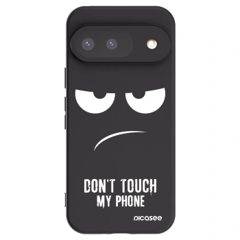 Picasee Μαύρη θήκη σιλικόνης για Google Pixel 9 - Don't Touch My Phone