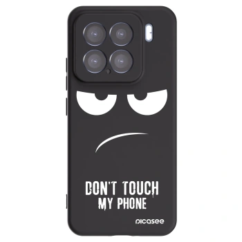 Picasee Μαύρη θήκη σιλικόνης για Xiaomi 15 - Don't Touch My Phone