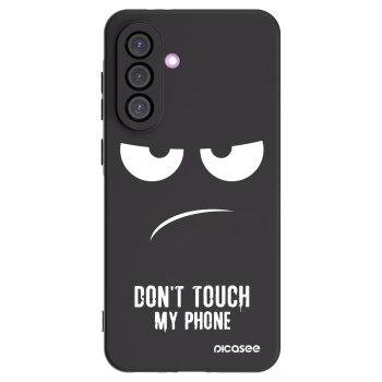 Picasee Μαύρη θήκη σιλικόνης για Samsung Galaxy A56 5G A566B - Don't Touch My Phone