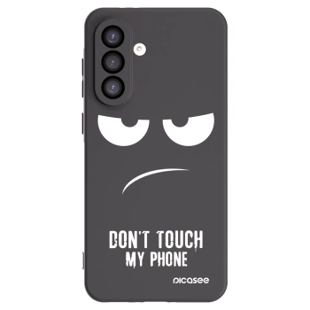 Picasee Μαύρη θήκη σιλικόνης για Samsung Galaxy A26 5G A266B - Don't Touch My Phone