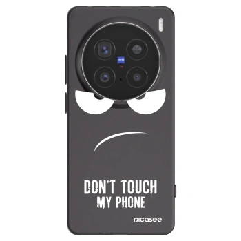Picasee Μαύρη θήκη σιλικόνης για Vivo X200 Pro - Don't Touch My Phone