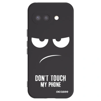 Picasee Μαύρη θήκη σιλικόνης για Google Pixel 9a - Don't Touch My Phone