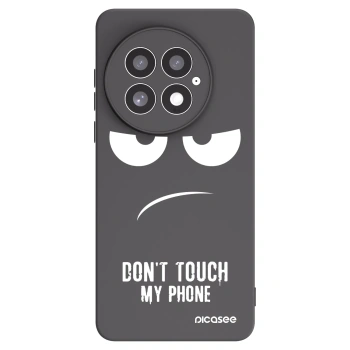 Picasee Μαύρη θήκη σιλικόνης για OnePlus 13 5G - Don't Touch My Phone