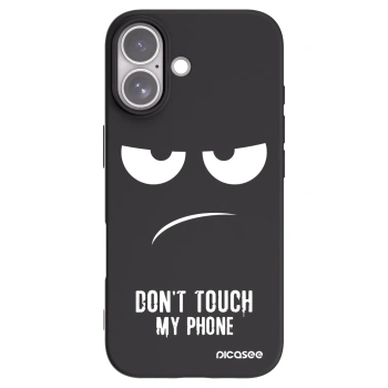 Picasee Μαύρη θήκη σιλικόνης για Apple iPhone 17 - Don't Touch My Phone