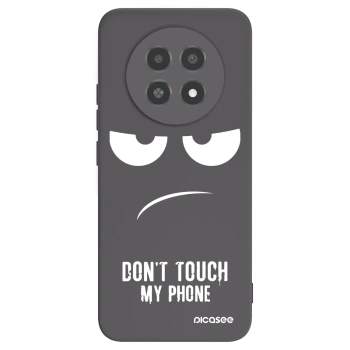 Picasee Μαύρη θήκη σιλικόνης για Realme 12X - Don't Touch My Phone