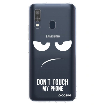 Picasee διαφανής θήκη σιλικόνης Samsung Galaxy A40 A405F - Don't Touch My Phone