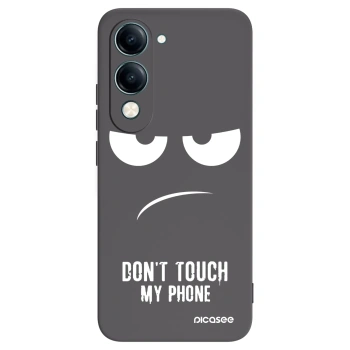 Picasee Μαύρη θήκη σιλικόνης για Vivo Y29s 5G - Don't Touch My Phone