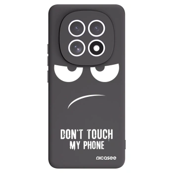 Picasee Μαύρη θήκη σιλικόνης για Xiaomi Redmi Note 15 - Don't Touch My Phone