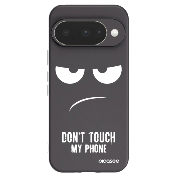 Picasee Μαύρη θήκη σιλικόνης για Google Pixel 10 - Don't Touch My Phone