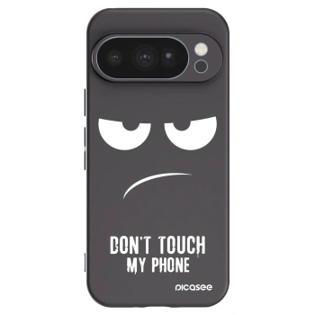 Picasee Μαύρη θήκη σιλικόνης για Google Pixel 10 Pro - Don't Touch My Phone