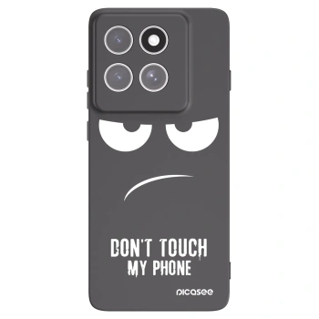 Picasee Μαύρη θήκη σιλικόνης για Motorola Edge 60 Fusion - Don't Touch My Phone