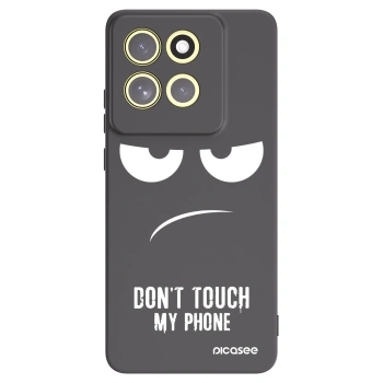 Picasee Μαύρη θήκη σιλικόνης για Motorola Moto G86 Power 5G - Don't Touch My Phone