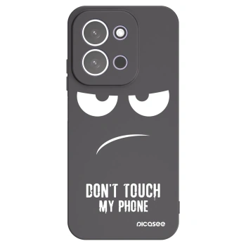Picasee Μαύρη θήκη σιλικόνης για Xiaomi Redmi 15C 5G - Don't Touch My Phone