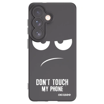 Picasee Μαύρη θήκη σιλικόνης για Samsung Galaxy S26 - Don't Touch My Phone