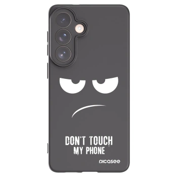 Picasee Μαύρη θήκη σιλικόνης για Samsung Galaxy S26+ - Don't Touch My Phone